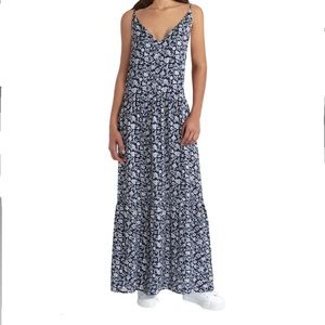NWT Gigi Parker Navy Floral Maxi Dress • Tiered Boho Summer Dress